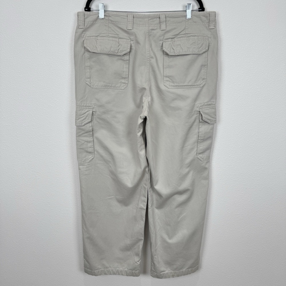 Vintage Y2K GAP Pants Mens 38x30 Beige Khaki Cargo Loose Baggy Wide Skate 2000s - Picture 6 of 16